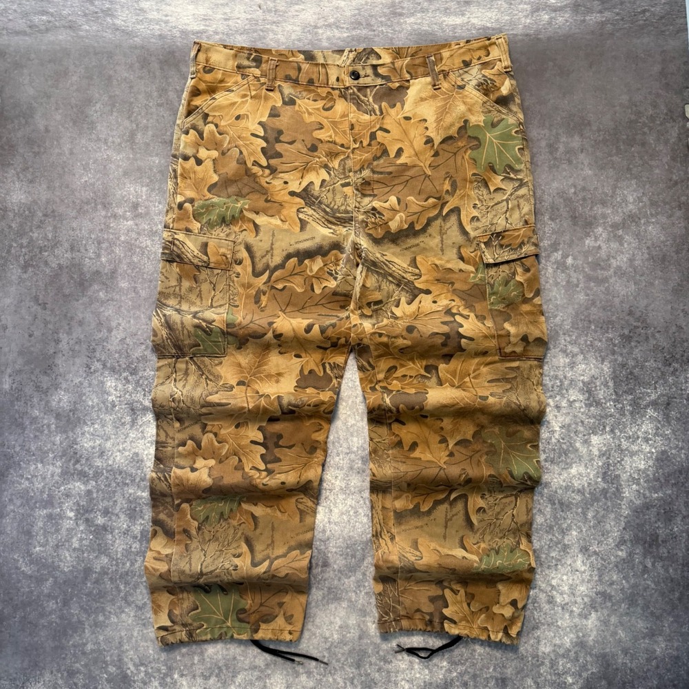 Vintage Liberty Camo Cargo Pants Mens XL Advantage Timber Hunting USA Made Y2K